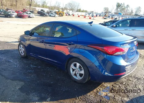 2015 Hyundai Elantra Se z USA, uszkodzony, nr VIN 5NPDH4AE4FH639389
